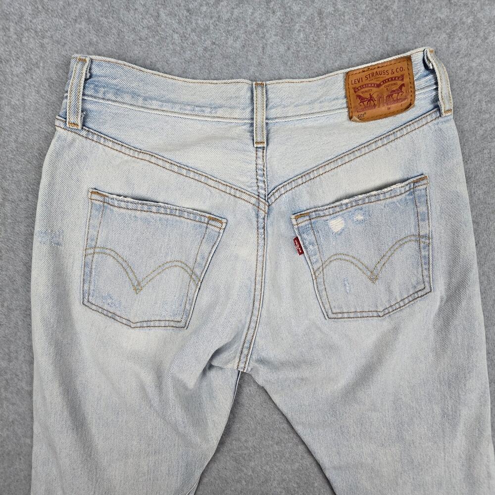 Levi's 501 Mens 28x31 Original Light Wash Button Fly Jeans - Picture 10 of 16